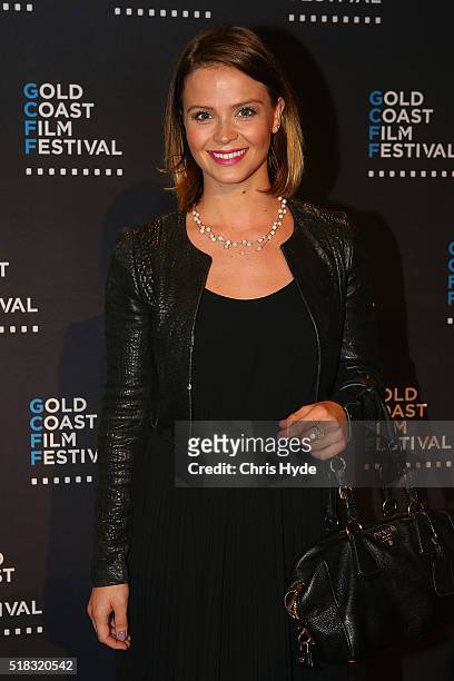 Lauren Brant arrives ahead of opening night of the Gold Coast Film Festival on March 31, 2016 in Gold Coast, Australia.