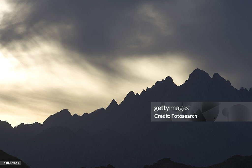 Mountain range silhouette