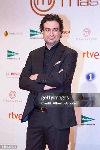 Pepe Rodriguez attends 'Masterchef' Season 4 Presentation on March 31, 2016 in Madrid, Spain.