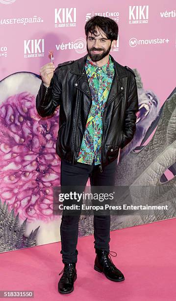 Alberto Amarilla attends 'Kiki, el amor se hace' premiere at Capitol cinema on March 30, 2016 in Madrid, Spain.