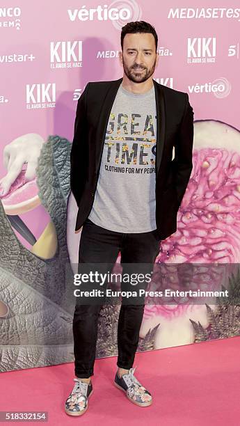 Pablo Puyol attends 'Kiki, el amor se hace' premiere at Capitol cinema on March 30, 2016 in Madrid, Spain.