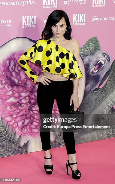 Maria Escote attends 'Kiki, el amor se hace' premiere at Capitol cinema on March 30, 2016 in Madrid, Spain.