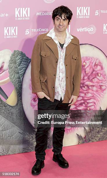 Eduardo Chapero-Jackson attends 'Kiki, el amor se hace' premiere at Capitol cinema on March 30, 2016 in Madrid, Spain.