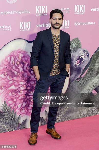 Miguel Diosdado attends 'Kiki, el amor se hace' premiere at Capitol cinema on March 30, 2016 in Madrid, Spain.