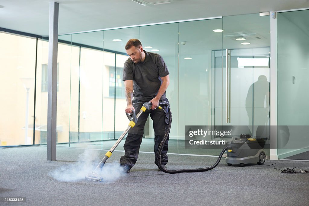 Dampfbad, Reinigung, Büro Teppich