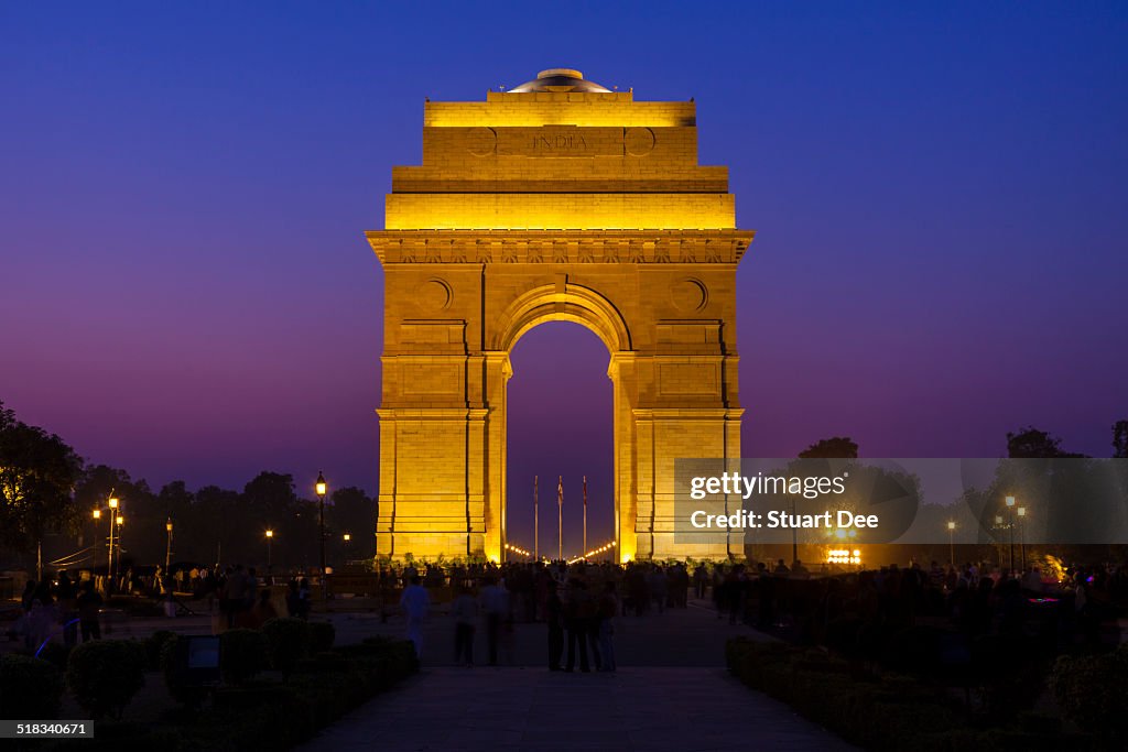 India Gate at night