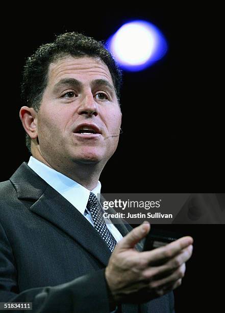 Dell CEO Michael Dell delivers a keynote address at the 2004 Oracle OpenWorld Conference December 7, 2004 in San Francisco. The annual technology...