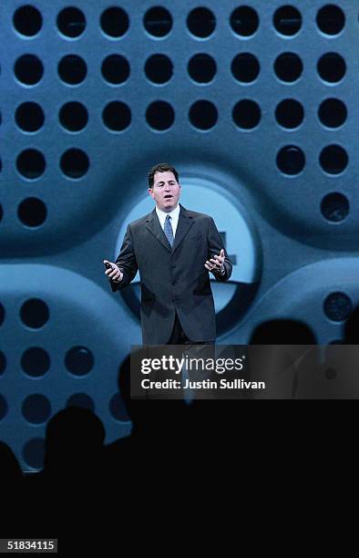 Dell CEO Michael Dell delivers a keynote address at the 2004 Oracle OpenWorld Conference December 7, 2004 in San Francisco. The annual technology...
