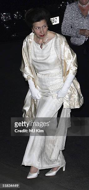 The Princess Royal attends the "Festival Of Trees" Gala Dinner at the Natural History Museum on December 7, 2004 in London. The annual fundraiser -...
