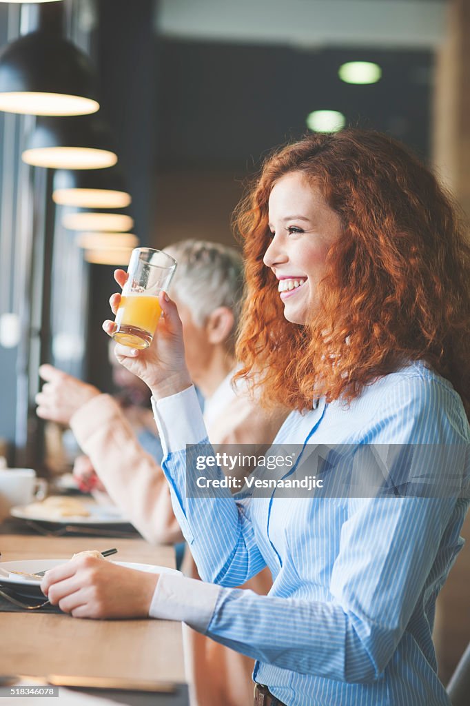 Business people at lunch