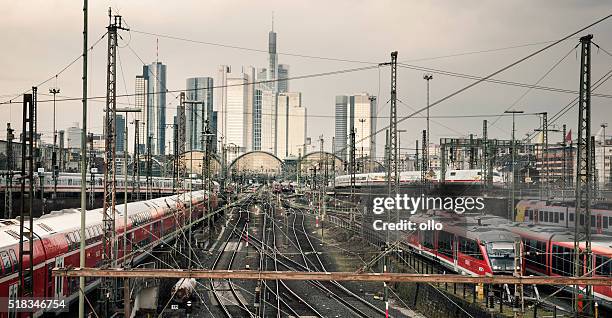 frankfurt central station - deutsche bahn stock pictures, royalty-free photos & images