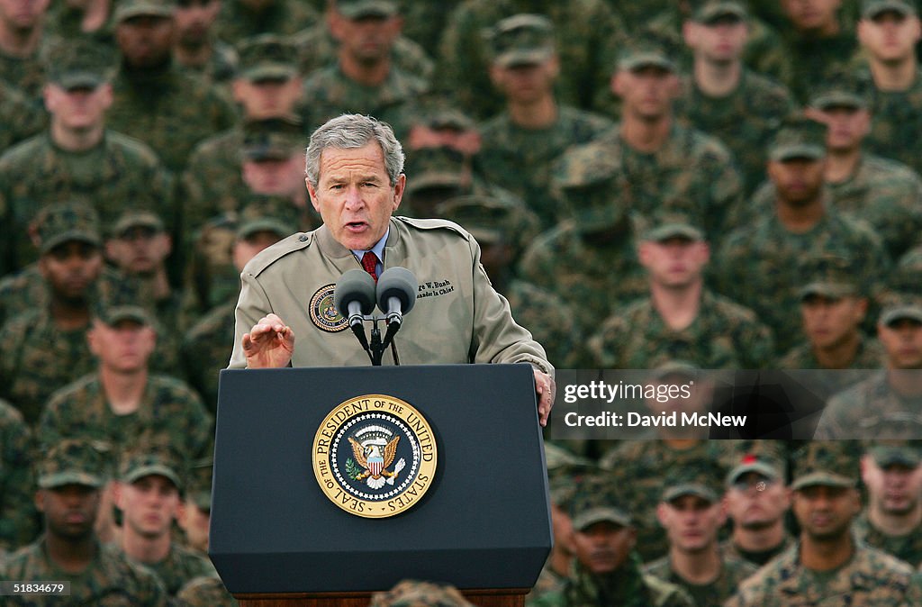 President Bush Visits Camp Pendleton