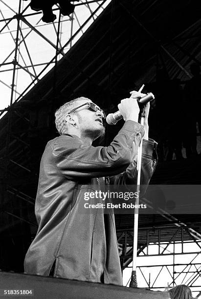 Layne Staley of Alice In Chains performing at Lollapalooza at Thunderbird Stadium at the University of British Columbia in Vancouver, Canada on June...