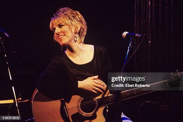 Lucinda Williams performing at a Songwriters Workshop at the Bottom Line in New York City on January 20, 1994.