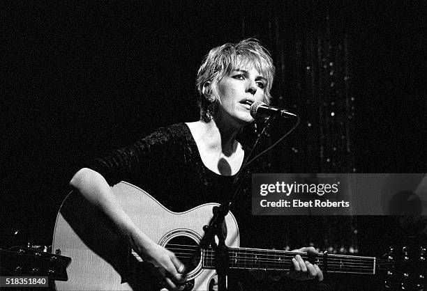 Lucinda Williams performing at a Songwriters Workshop at the Bottom Line in New York City on January 20, 1994.