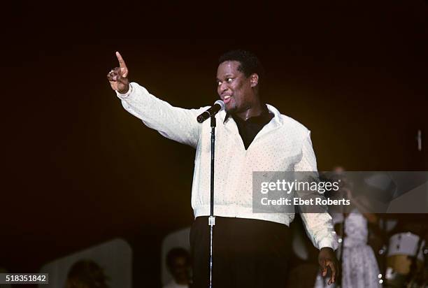 Luther Vandross performing at Radio City Music Hall in New York City on November 12, 1982.