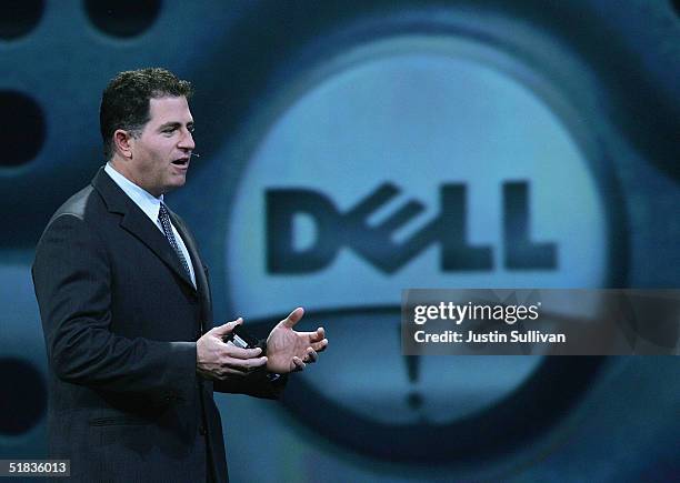 Dell CEO Michael Dell delivers a keynote address at the 2004 Oracle OpenWorld Conference December 7, 2004 in San Francisco. The annual technology...