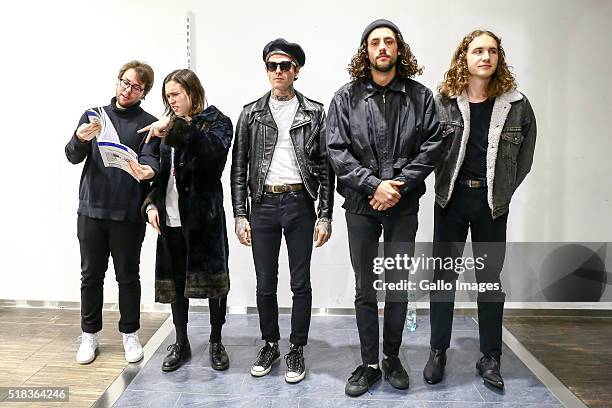 The band The Neighbourhood meets fans to promote their latest album Wiped Out! on March 1, 2016 in Warsaw, Poland. American indie rock band The...