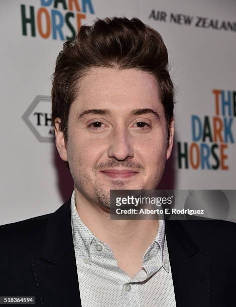 Actor Duke Johnson attends the premiere of "The Dark Horse" hosted by James Cameron at Ace Theater Downtown LA on March 30, 2016 in Los Angeles,...