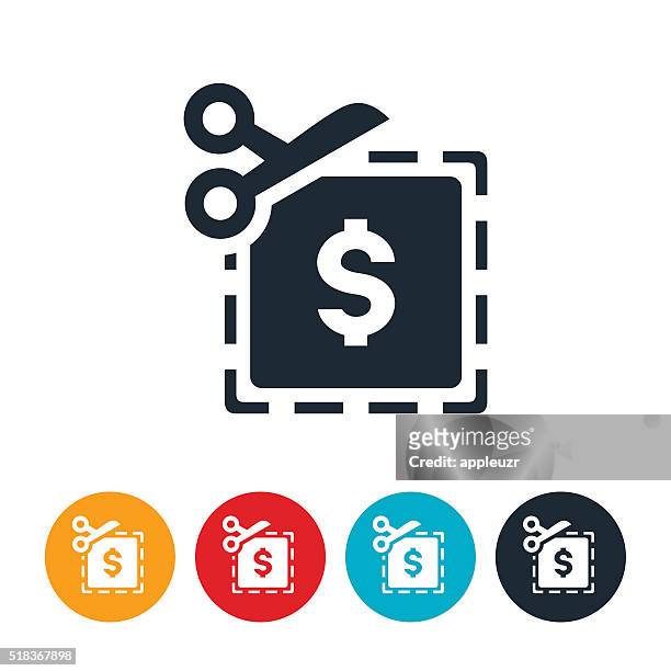 coupon icon - cutting stock illustrations