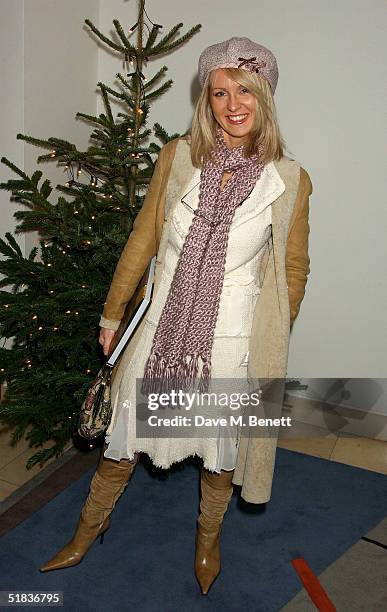 Presenter Ester McVey attends the book launch party launching the Scottish artist Jack Vettriano's new book "Jack Vettriano: A Life" at Bluebird on...