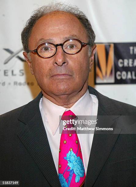 Honoree Peter Bart arrives at the Creative Coalition Spotlight Awards at the Luxe Hotel Sunset Boulevard on December 7, 2004 in Los Angeles,...