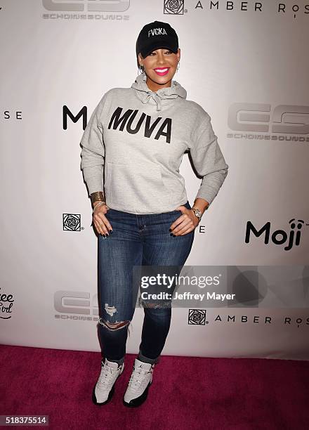 Model Amber Rose hosts a Takeover event at Dave & Busters on March 30, 2016 in Hollywood, California.