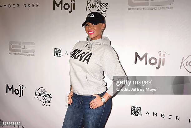 Model Amber Rose hosts a Takeover event at Dave & Busters on March 30, 2016 in Hollywood, California.