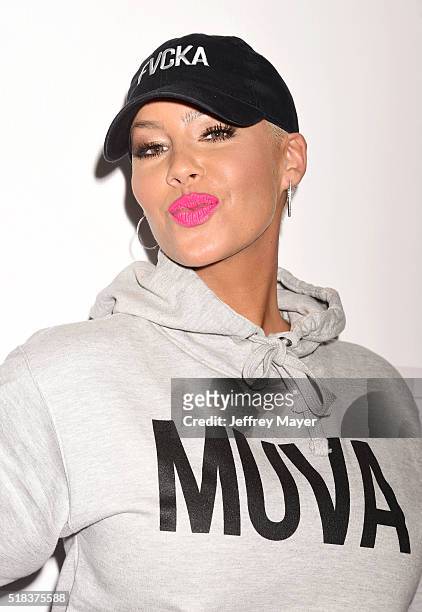 Model Amber Rose hosts a Takeover event at Dave & Busters on March 30, 2016 in Hollywood, California.