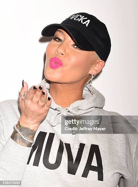 Model Amber Rose hosts a Takeover event at Dave & Busters on March 30, 2016 in Hollywood, California.