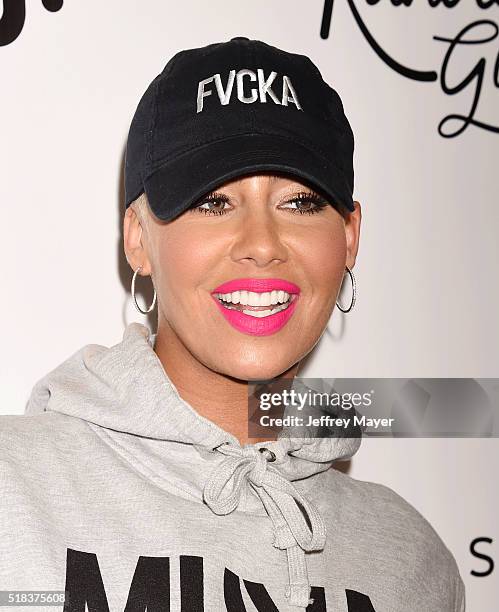 Model Amber Rose hosts a Takeover event at Dave & Busters on March 30, 2016 in Hollywood, California.