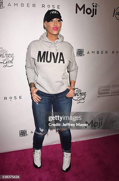 Model Amber Rose hosts a Takeover event at Dave & Busters on March 30, 2016 in Hollywood, California.