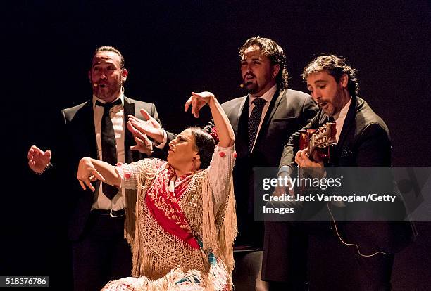 Spanish Flamenco dancer La Lupi performs, with her company, at the World Music Institute's 'Festival Ay! Mas Flamenco' event at Symphony Space, New...