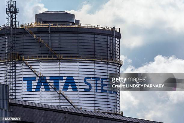 Picture shows Tata Steel's steel plant in Scunthorpe, north east England, on March 31, 2016. Britain is "doing everything it can" to help the...