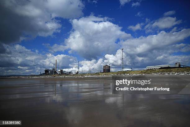 General view of the Tata Steel plant at Port Talbot on March 31, 2016 in Port Talbot, Wales. Indian owners Tata Steel has put its British business up...