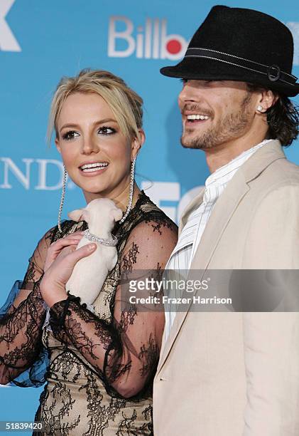 Singer Britney Spears and husband Kevin Federline arrive at the 2004 Billboard Music Awards on December 8, 2004 at the MGM Grand Garden Arena, in Las...