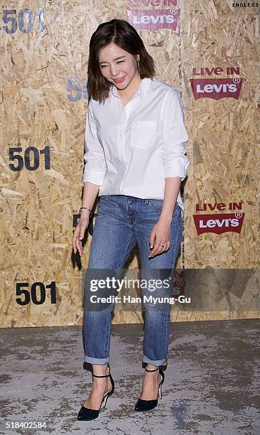 Sunny of South Korean girl group Girls' Generation attends the photocall for Levi's 'We Are 501' on March 31, 2016 in Seoul, South Korea.