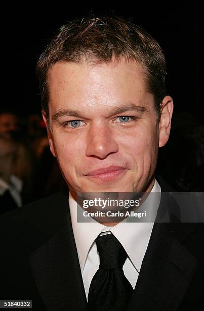 Actor Matt Damon arrives to the Warner Bros. Premiere of the film "Ocean's Twelve" at Grauman's Chinese Theatre December 8, 2004 in Hollywood,...