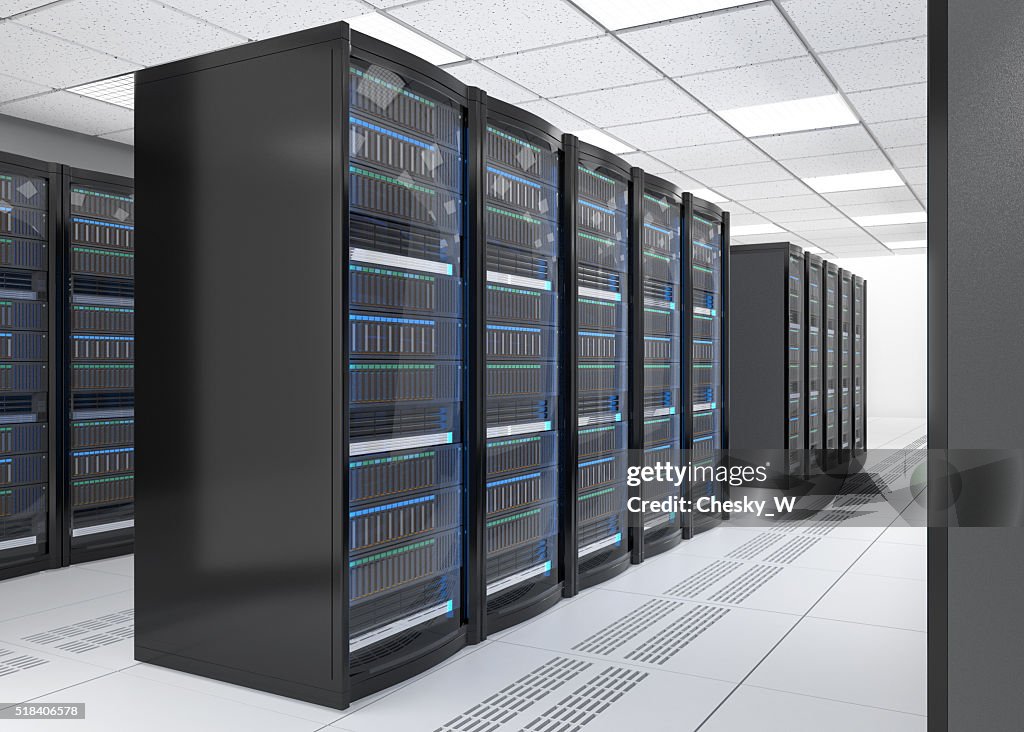 Server Interior Modern Server Room Interior In Data Center High-Res Stock Photo - Getty ...