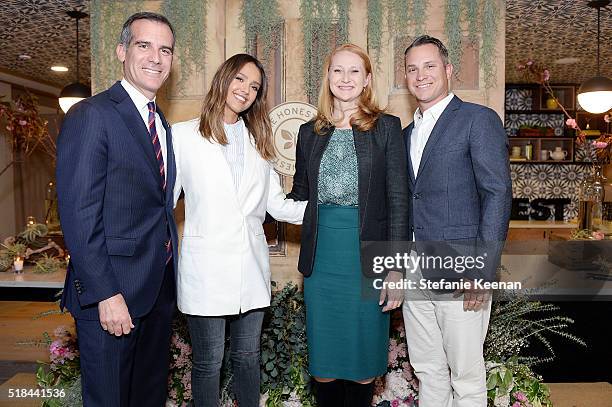 The Honest Company hosted a conversation with Founder Jessica Alba and First Lady of Los Angeles, Amy Elaine Wakeland, for the Getty House...