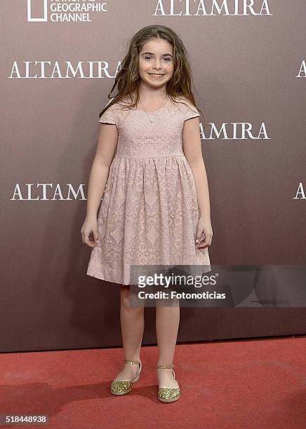 Allegra Allen attends the 'Altamira' premiere at Callao Cinema on March 31, 2016 in Madrid, Spain.