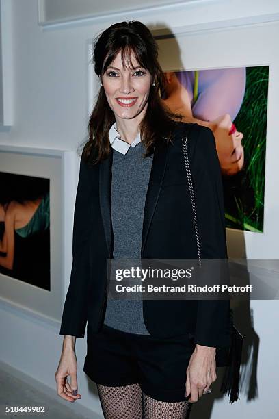 Mareva Galanter attends the 'Guy Bourdin - Portraits' - Exhibition Opening and Cocktail at Studio des Acacias on March 31, 2016 in Paris, France.