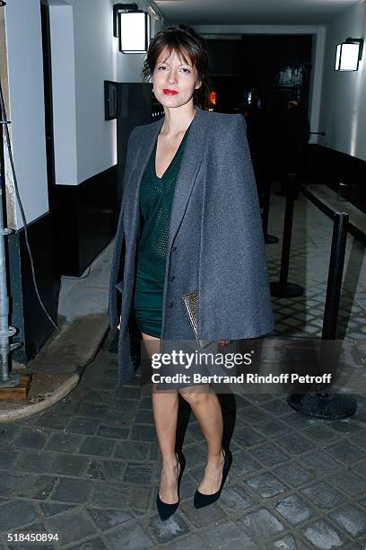 Caroline Nielsen attends the 'Guy Bourdin - Portraits' - Exhibition Opening and Cocktail at Studio des Acacias on March 31, 2016 in Paris, France.