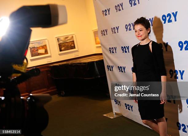 Actress Tatiana Maslany attends An Evening With The Cast & Co-Creator Of "Orphan Black" at 92nd Street Y on March 31, 2016 in New York City.