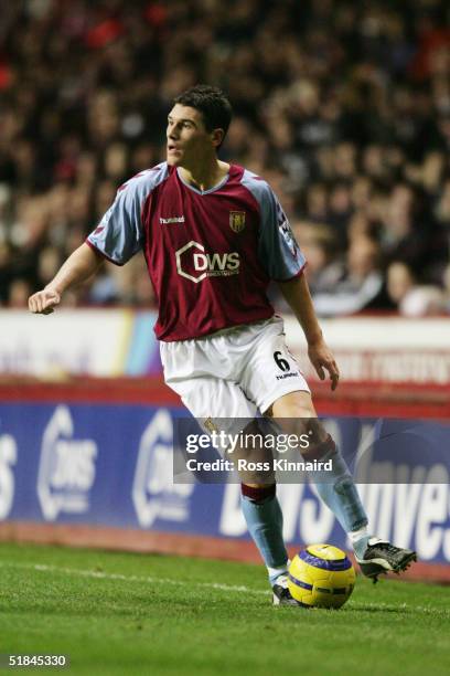 Gareth Barry of Aston Villa in action during the Barclays Premiership match between Aston Villa and Liverpool at Villa Park on December 4, 2004 in...