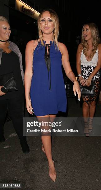 Charlotte Crosby attending the In The Style clothing launch at Libertine on March 31, 2016 in London, England.