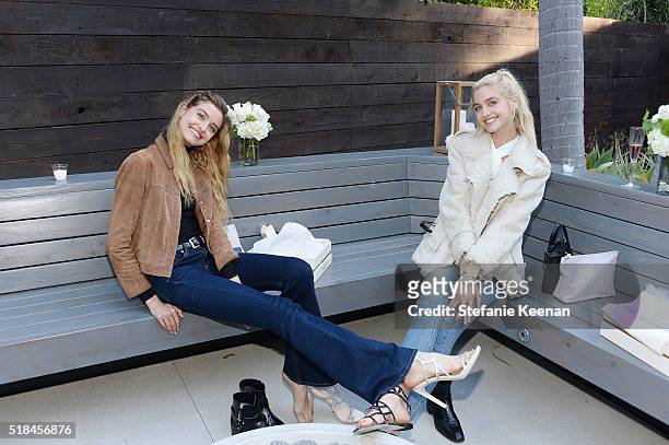 Baylee Soles and Kelsey Soles attend Imagine Vince Camuto Launch Event at the Home of The A List's Ashlee Margolis on March 31, 2016 in Beverly...