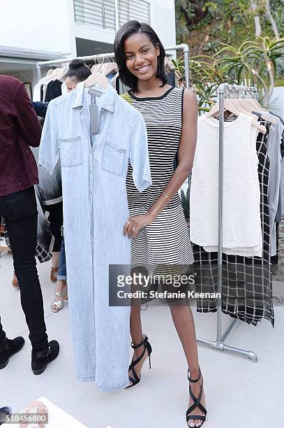 Ebonee Davis attends Imagine Vince Camuto Launch Event at the Home of The A List's Ashlee Margolis on March 31, 2016 in Beverly Hills, California.