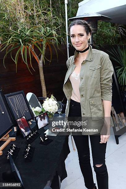 Louise Roe attends Imagine Vince Camuto Launch Event at the Home of The A List's Ashlee Margolis on March 31, 2016 in Beverly Hills, California.