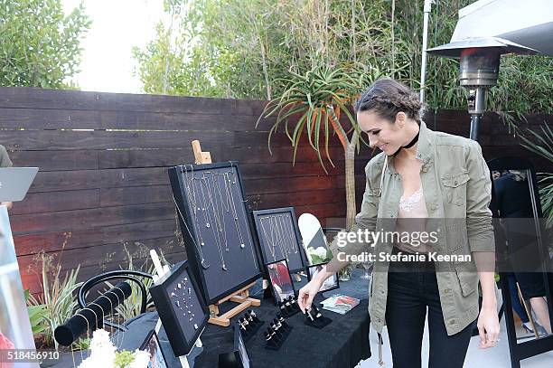 Louise Roe attends Imagine Vince Camuto Launch Event at the Home of The A List's Ashlee Margolis on March 31, 2016 in Beverly Hills, California.